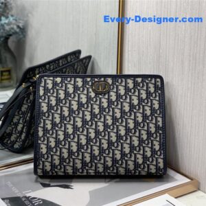 dior oblique canvas clutch