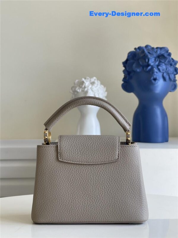 louis vuitton lv capucines mini bag grey - Image 4