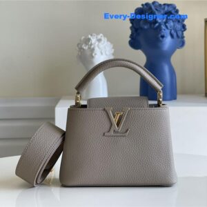louis vuitton lv capucines mini bag grey