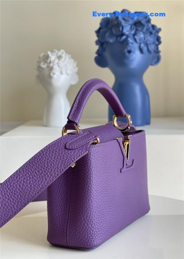 louis vuitton lv capucines mini bag purple - Image 6