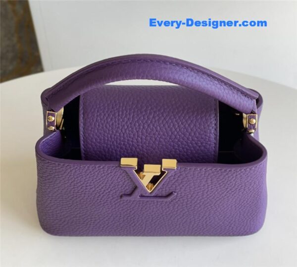 louis vuitton lv capucines mini bag purple - Image 7