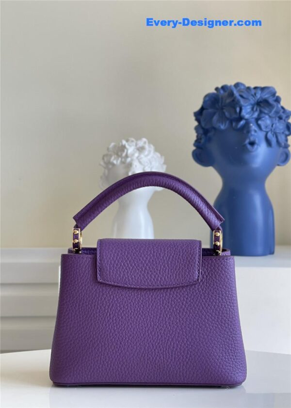 louis vuitton lv capucines mini bag purple - Image 8