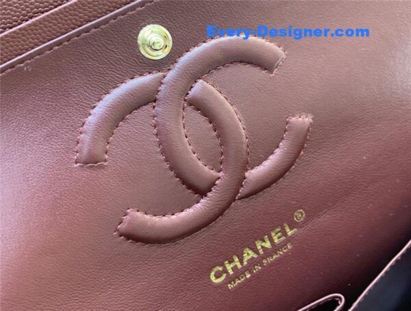 Chanel classic cf 2.55 burgundy bag - Image 3
