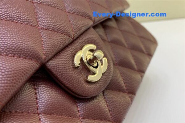 Chanel classic cf 2.55 burgundy bag - Image 2