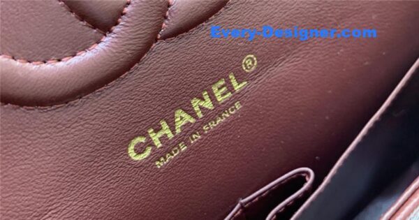 Chanel classic cf 2.55 burgundy bag - Image 4