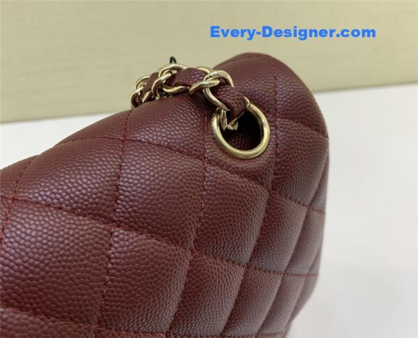 Chanel classic cf 2.55 burgundy bag - Image 7