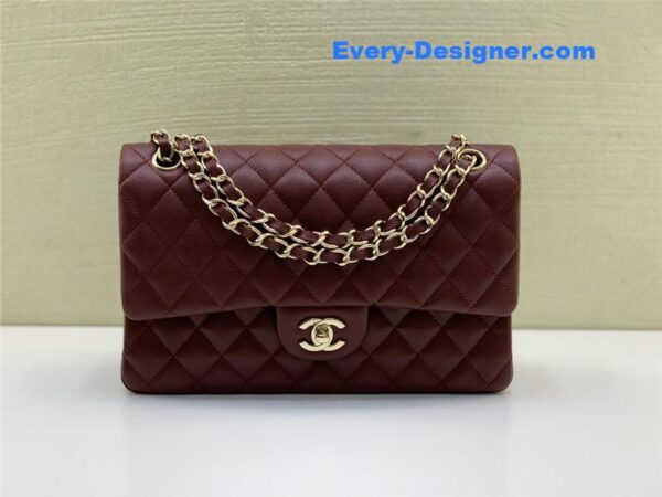 Chanel classic cf 2.55 burgundy bag - Image 8