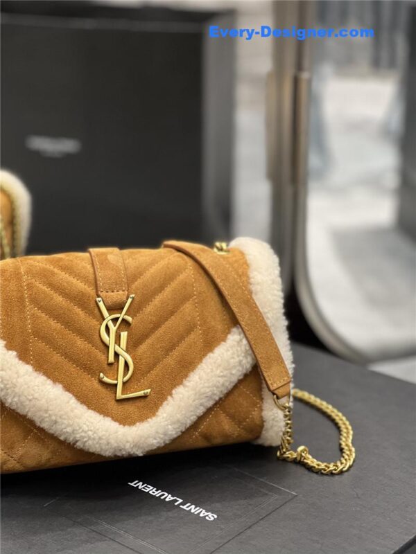 ysl wool suede envelope bag - Image 4