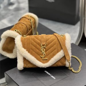 ysl wool suede envelope bag