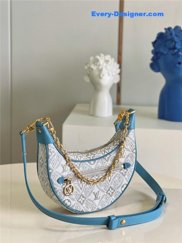 louis vuitton lv monogram jacquard denim loop bag - Image 4