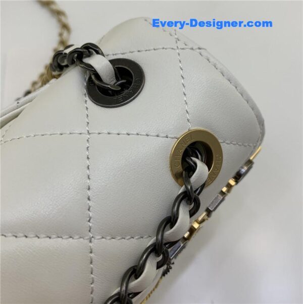 Chanel badge cf metal decorative chain bag large - Image 8
