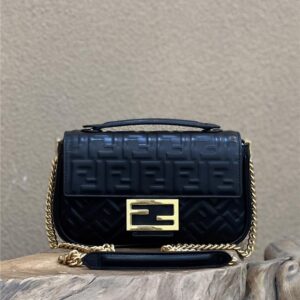 fendi classic embossed baguette bag