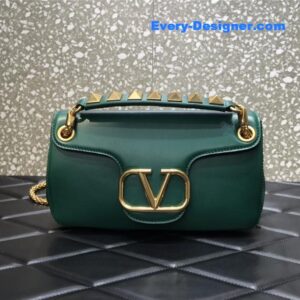 valentino garavani stud sign leather shoulder bag