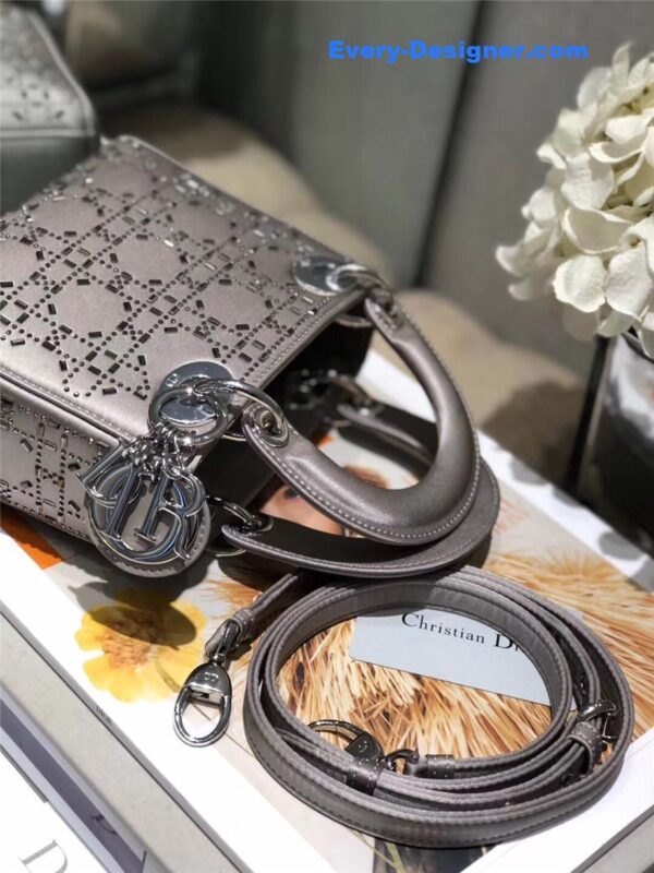 mini lady dior bag black strass cannage satin - Image 8