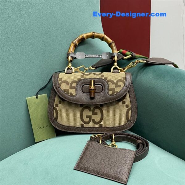 Gucci gg bamboo jumbo small top handle bag - Image 2