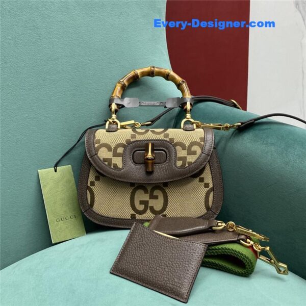 Gucci gg bamboo jumbo small top handle bag - Image 3