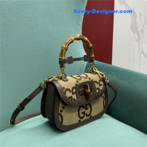 Gucci gg bamboo jumbo small top handle bag