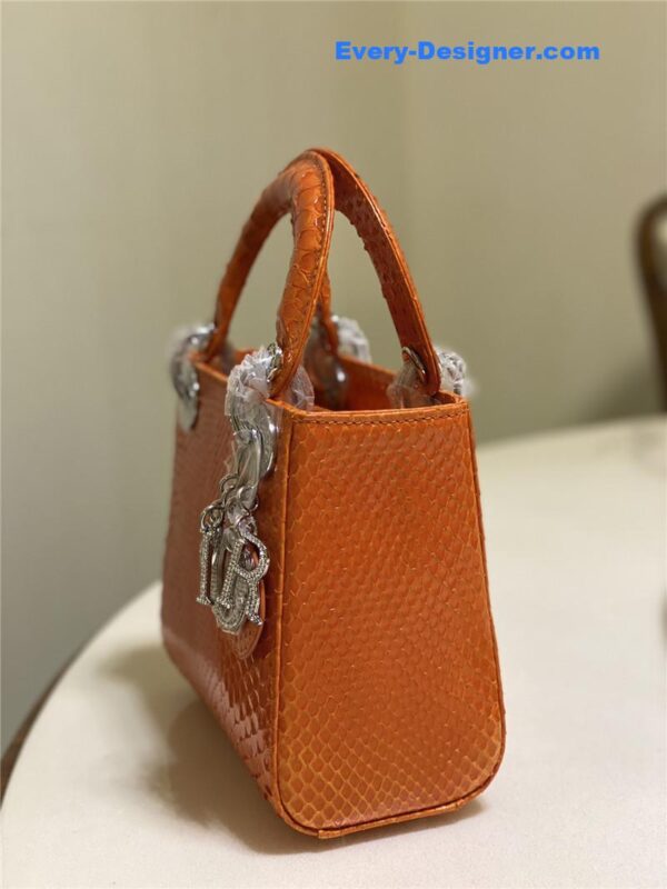 dior limited edition mini python leather lady bag - Image 4