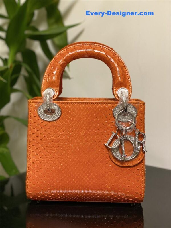 dior limited edition mini python leather lady bag - Image 5
