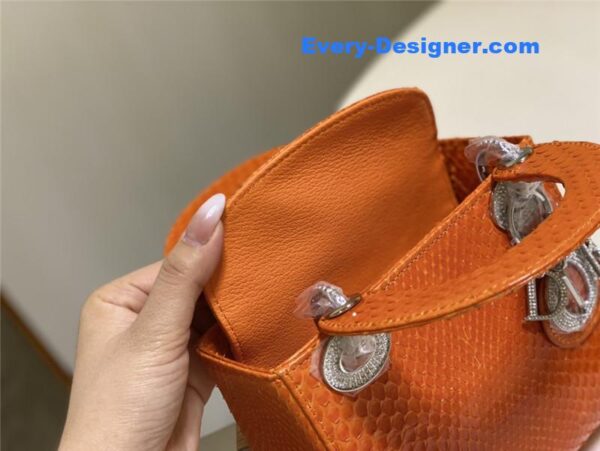 dior limited edition mini python leather lady bag - Image 7