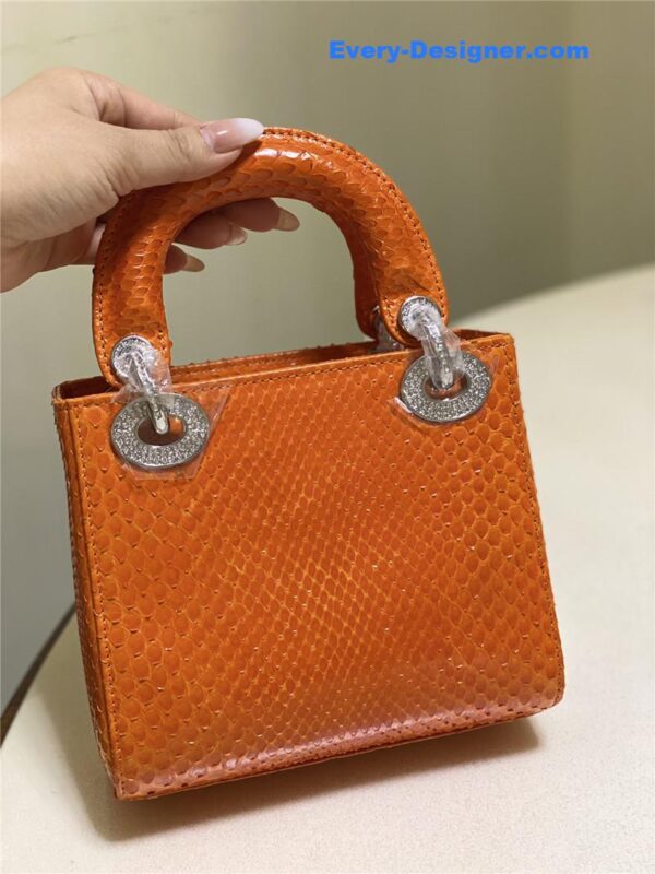 dior limited edition mini python leather lady bag - Image 9