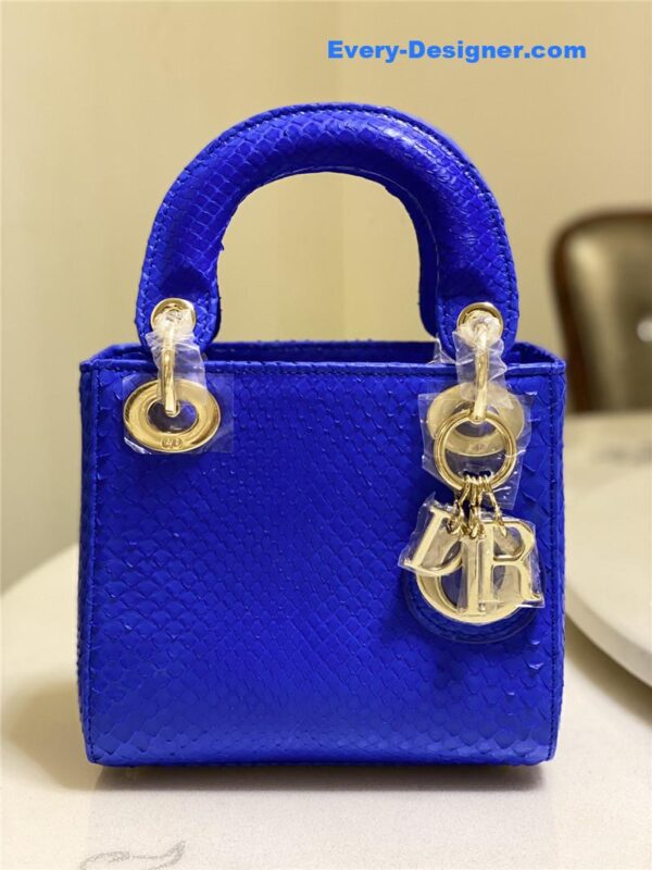 dior limited edition mini python leather lady bag - Image 4