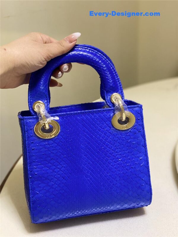 dior limited edition mini python leather lady bag - Image 5