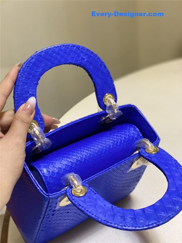 dior limited edition mini python leather lady bag - Image 6