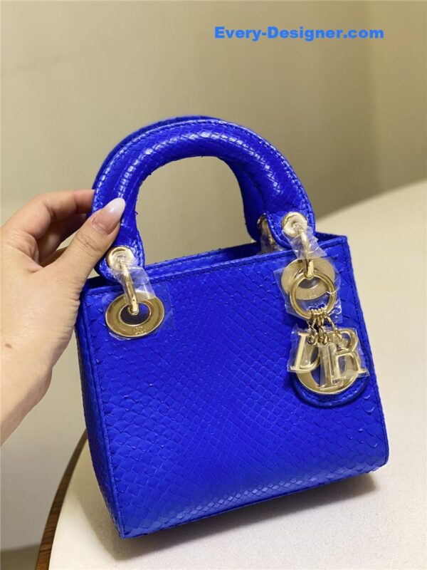 dior limited edition mini python leather lady bag - Image 8