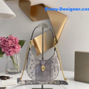 bvlgari mini serpenti leather hobo bag