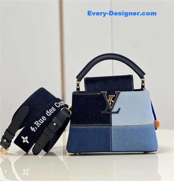 louis vuitton lv capucines mini denim bag - Image 2