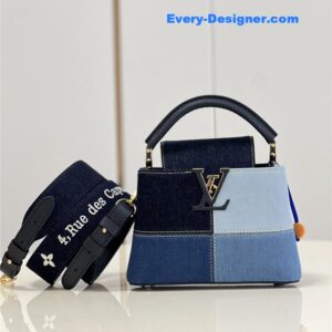louis vuitton lv capucines mini denim bag