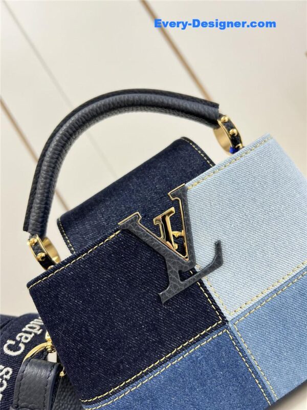 louis vuitton lv capucines mini denim bag - Image 3