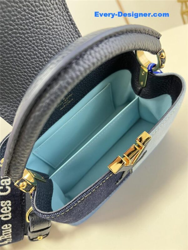 louis vuitton lv capucines mini denim bag - Image 7