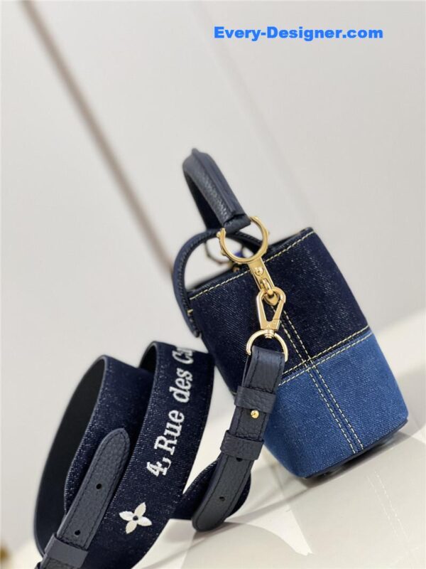 louis vuitton lv capucines mini denim bag - Image 8