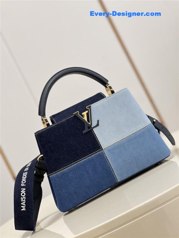 louis vuitton lv capucines bb denim bag - Image 9