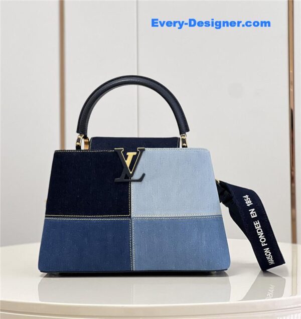 louis vuitton lv capucines medium denim bag - Image 3