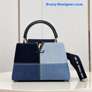 louis vuitton lv capucines medium denim bag