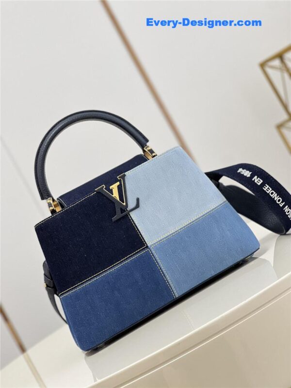 louis vuitton lv capucines medium denim bag - Image 4