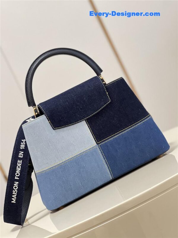 louis vuitton lv capucines medium denim bag - Image 2