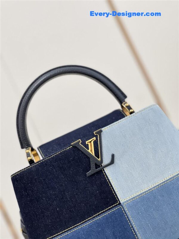 louis vuitton lv capucines medium denim bag - Image 9