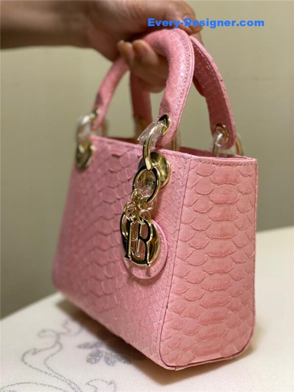 dior limited edition mini python leather lady bag - Image 5