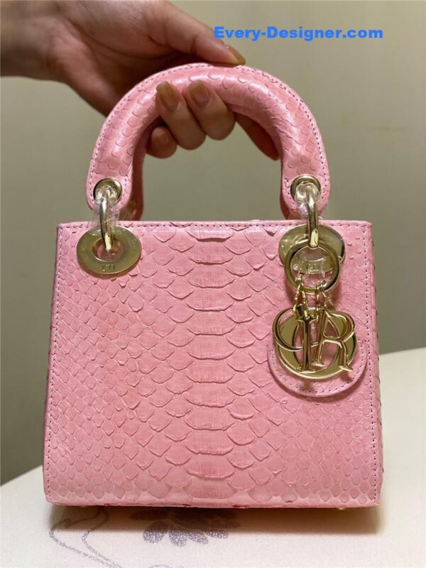 dior limited edition mini python leather lady bag - Image 7