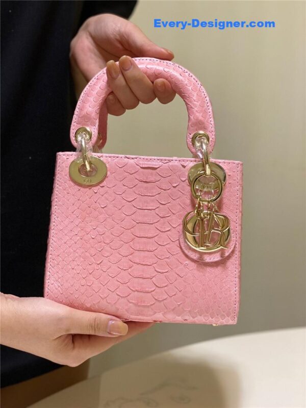 dior limited edition mini python leather lady bag - Image 9