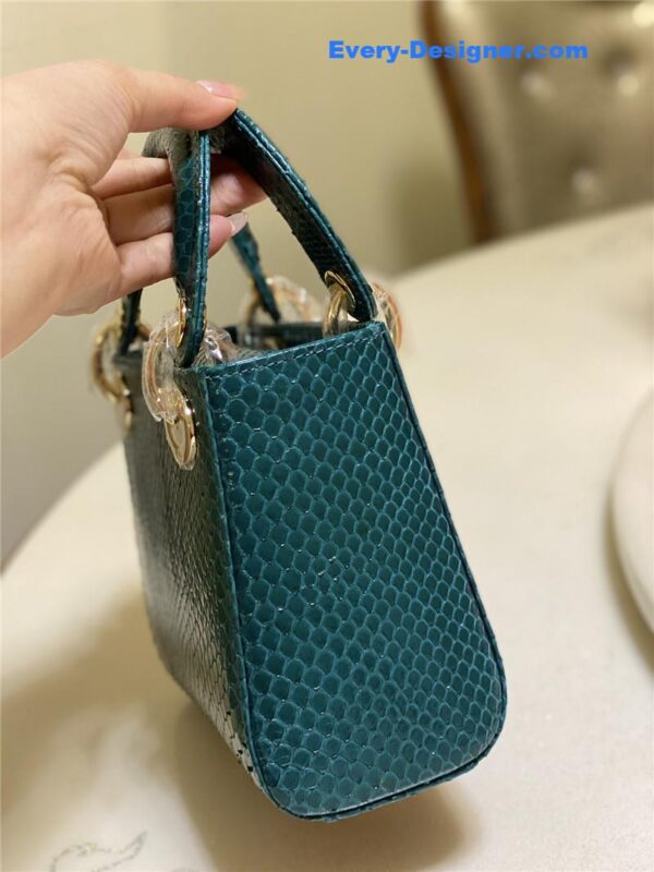 dior limited edition mini python leather lady bag - Image 5
