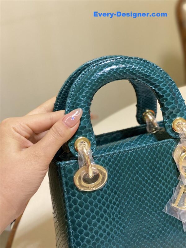 dior limited edition mini python leather lady bag - Image 6