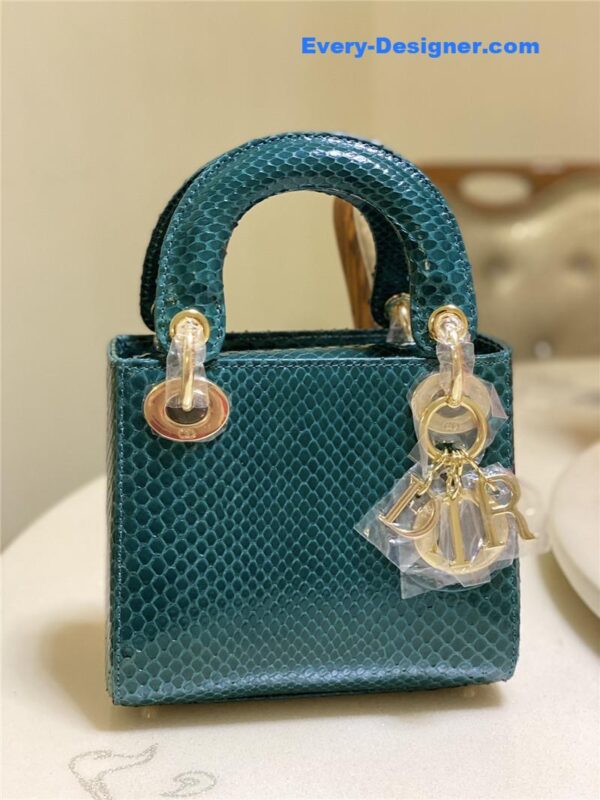 dior limited edition mini python leather lady bag - Image 7