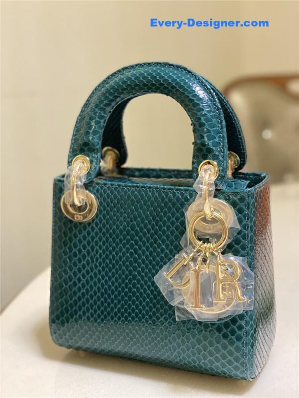 dior limited edition mini python leather lady bag - Image 8