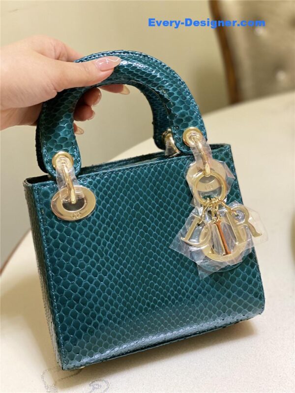 dior limited edition mini python leather lady bag - Image 9