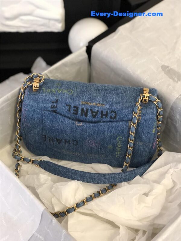 Chanel graffiti denim cf bag - Image 2